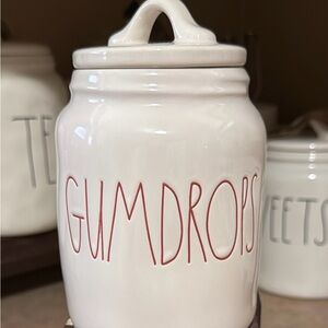 Rae Dunn White Gumdrops Canister